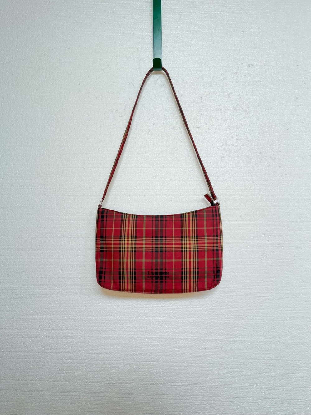 Lauren Ralph Lauren Red Tartan Plaid Shoulder Bag